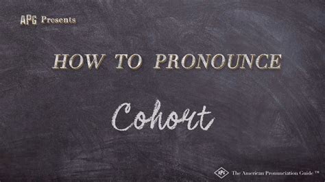 How To Pronounce Cohort Real Life Examples Youtube