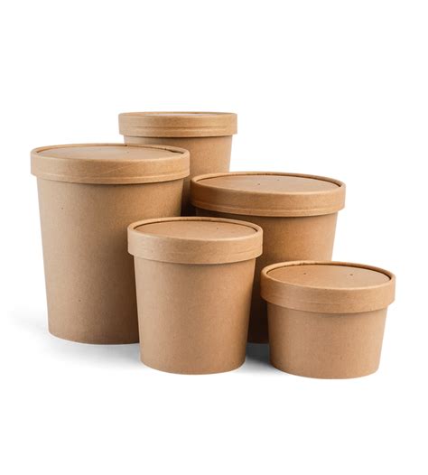 8oz For Soup Ice Cream Tub Lid Kraft 1000pcs Ctn — Modenzo Food Packaging
