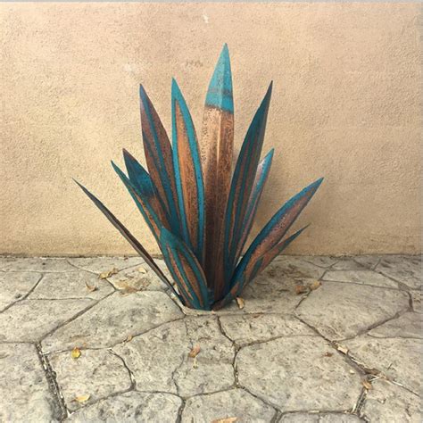 Tequila Rustic Sculpture Diy Metal Agave Plant Rustic Hand Etsy