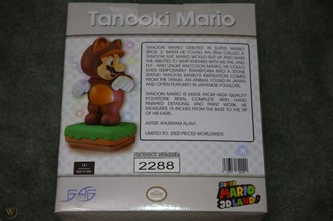 New Tanooki Mario Super Mario Statue First4figures Statue Limited