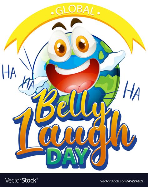 Global Belly Laugh Day Banner Design Royalty Free Vector