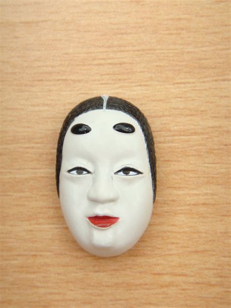 Japanese Mini Noh Mask Kabuki Kagura Traditional Woman