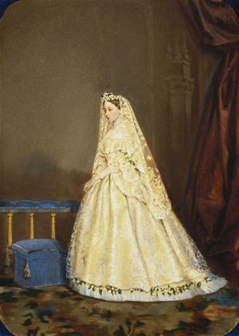 1862 Colorized Princess Alices Wedding Dress Grand Ladies Gogm