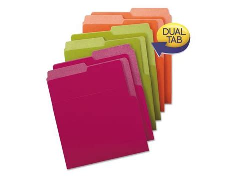 Smead Organized Up Heavyweight Vertical File Folders Dual Tab Letter