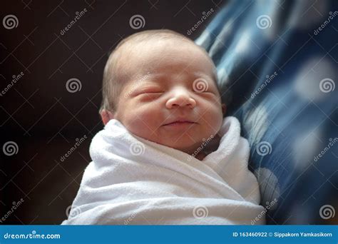 One Day Old Newborn Baby Stock Photo Image Of Childbirth 163460922