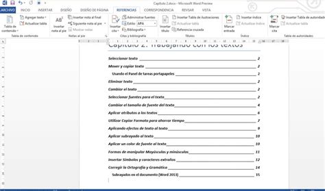 Insertar Tabla De Contenido En Microsoft Word