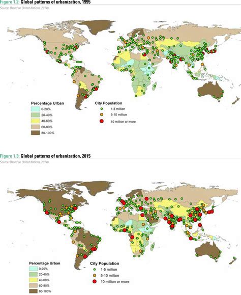 Global Patterns Or Urbanization 1995 2015 Map Pattern Global
