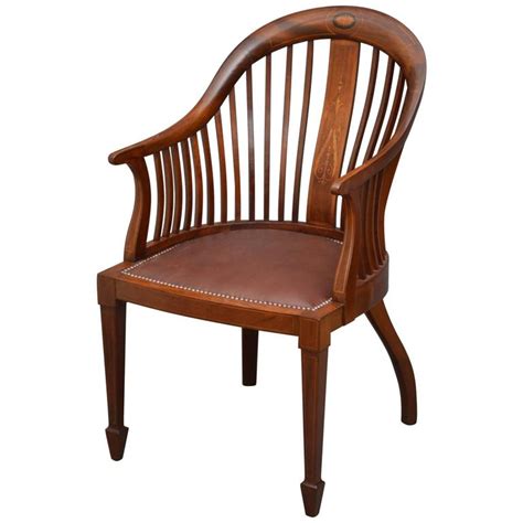 These days, your home office could be anywhere: Elegant Edwardian Office Chair at 1stdibs