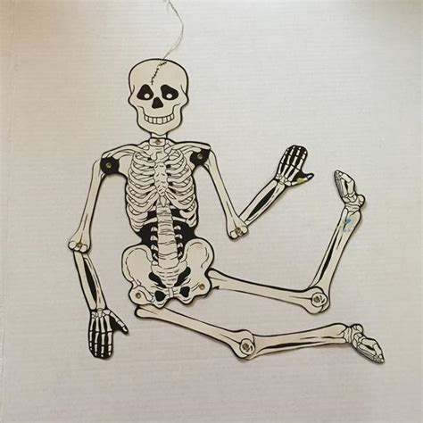 Skeleton Vintage Halloween Decoration Jointed Paper Die Cut Paper