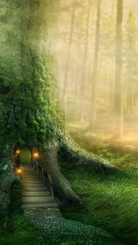 Treehouse Fantasy Magical Hd Phone Wallpaper Peakpx
