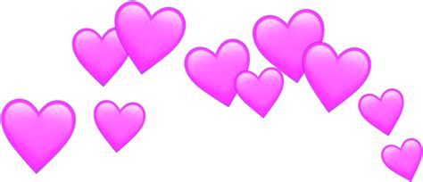 Sticker Heart Hearts Crown Tumblr Overlay Pink Png - Orange Heart Crown gambar png