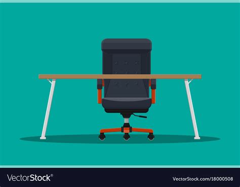 Boss Or Ceo Chair And Desktop Royalty Free Vector Image
