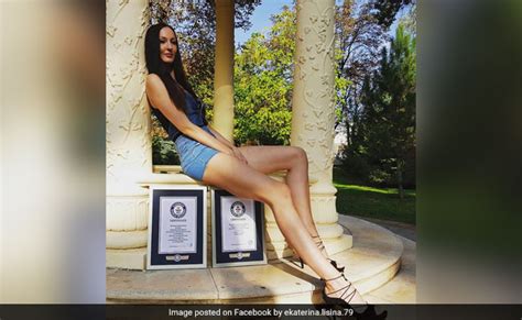 russian model ekaterina lisina with world s longest legs breaks guinness record