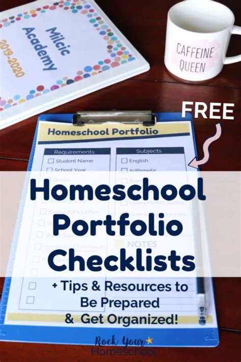 Get Organized With These Free Homeschool Portfolio Checklists Artofit