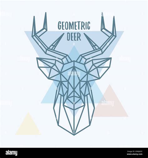 Geometric Head Deer Illustration Polygon Vector Design Stock Vector