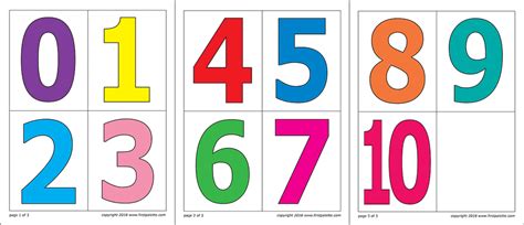 Please, keep in mind that these large printable numbers are for personal or classroom use only. Colored Printable Numbers 1-10 - Have the children do one page each day and assemble into an ...