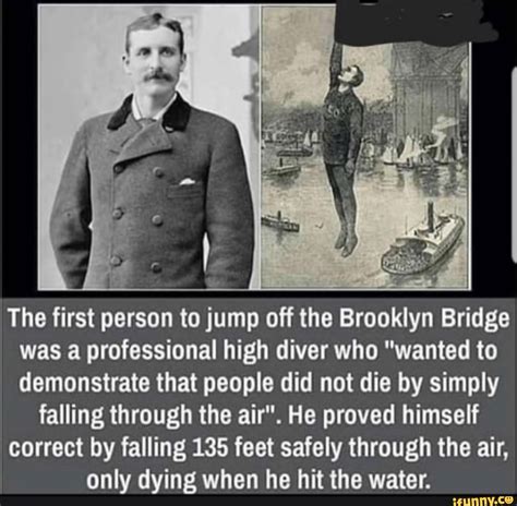 The First Person To Jump Off The Brooklyn Bridge Was A Professional