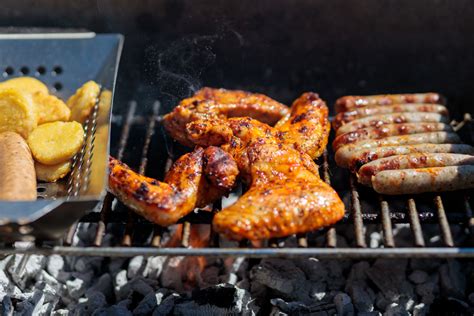 Grilling Meat On A Charcoal Grill Photo 7435 Motosha Free Stock