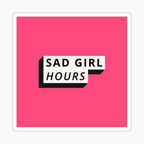 Sad Girl Hours Sticker By Damestudios Redbubble