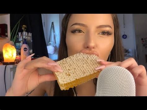 Asmr Eating Raw Honeycomb Sticky Mouth Sounds Youtube