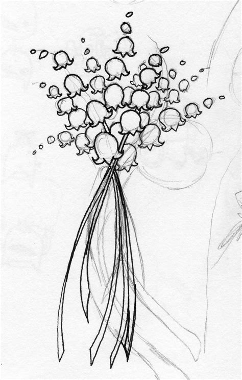 Lily Of The Valley Drawing Simple ~ Lily Valley Clipart Birth Tattoo