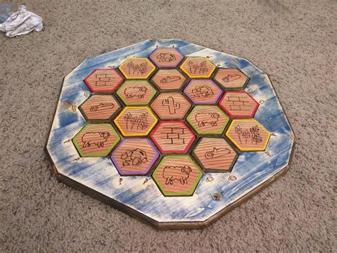 My First Diy Settlers Of Catan Board In Order This Time Handmade