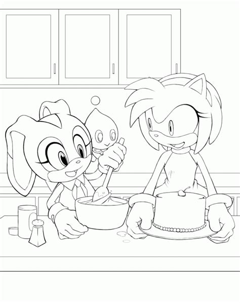 Amy Rose Coloring Pages Clip Art Library