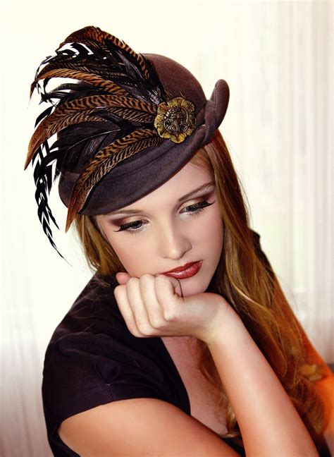1920s Vintage Inspired Gatsby Style Hat By Thehautefeather 8000
