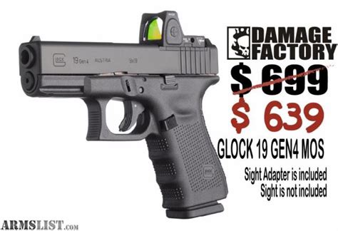 Armslist For Sale Sale Glock 19 Gen 4 Mos Reflex Sight Ready