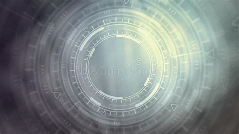 Multi Colored Digital Abstract Background Of Moving Ui Circles