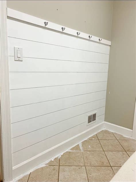 100 Room Challenge Faux Shiplap Wall With Hooks Ship Lap Walls