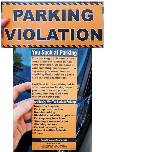 buy full size fake parking ticket by witty yeti 20 pack both realistic and hilarious punish the