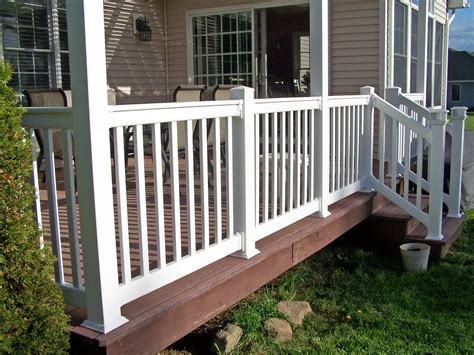 For handrails in canada, the height. Pvc Porch Railing Lowes | Home Design Ideas