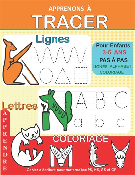 Buy Apprenons à Tracer Lignes Lettres Coloriage Cahier Décriture