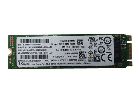 Dell Latitude 5480 Sk Hynix Sc313 Sata 256gb Solid State Drive W866w