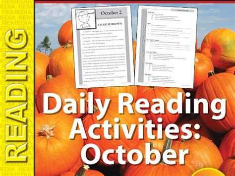 October Daily Reading Activities Main Idea Factopinion Inference