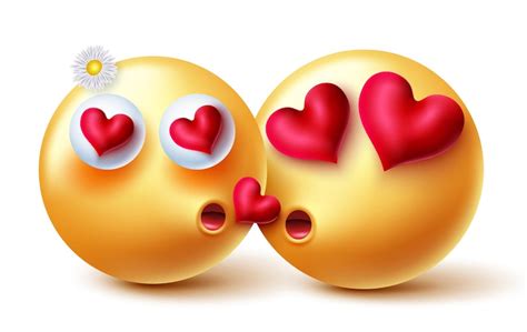 Diseño Vectorial De Los Amantes De Los Emojis De San Valentín Emoji Emoticon 3d Enamorado