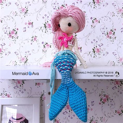 English Crochet Doll Pattern Mermaid Ava艾娃 A Crochet Doll Etsy