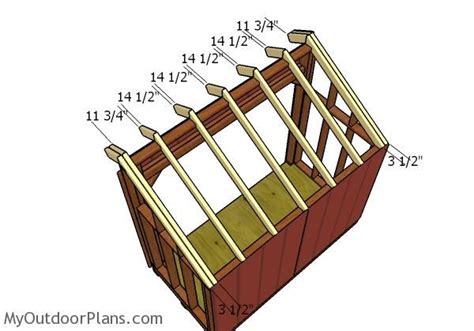 4x8 Saltbox Wood Shed Roof Plans Myoutdoorplans Free Woodworking