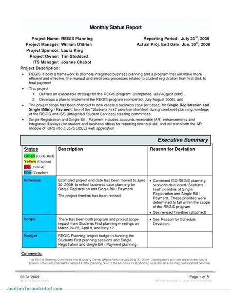 Implementation Report Template 2 Professional Templates