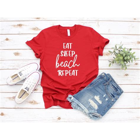 Beach Shirt Eat Sleep Beach Repeat T Shirt Ocean Shirt Etsy