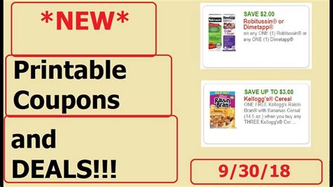 New Printable Coupons And Deals 93018 Youtube