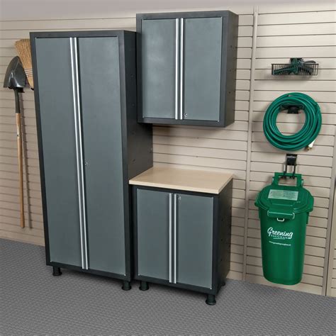 Combine our garage cabinets with our garage shelving to create a custom storage system. Coleman 3 pc. Garage Cabinet System at Hayneedle