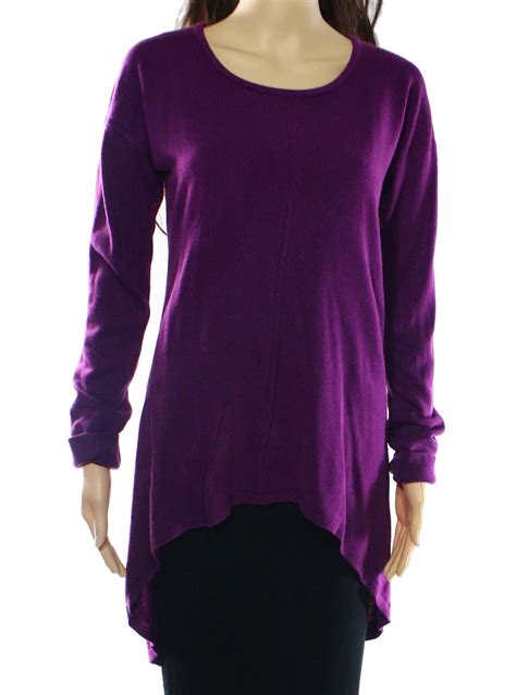 All Once All Once New Deep Purple Women Small S High Low Scoop