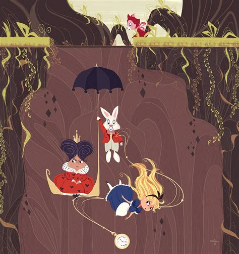 Falling Down The Rabbit Hole Alice Au Pays Des Merveilles Lapin Art