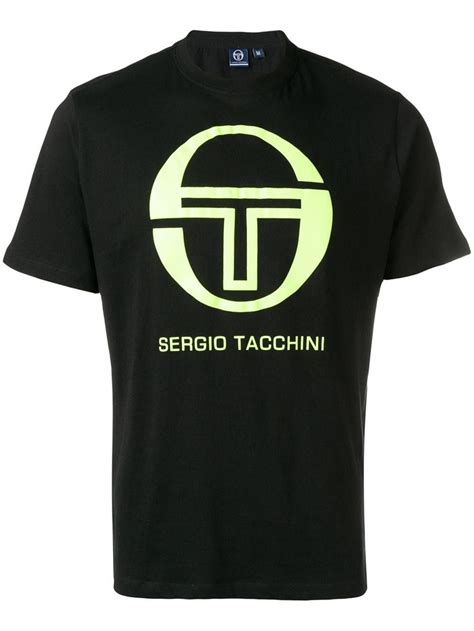 Sergio Tacchini Iberis T In Black Modesens T Shirt Mens Tshirts