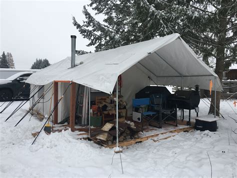 Winter Camping Platform Tent Tent Stove Canvas Tent Tent
