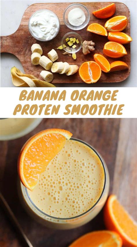 Banana Orange Protein Smoothie Cook At Home Mom