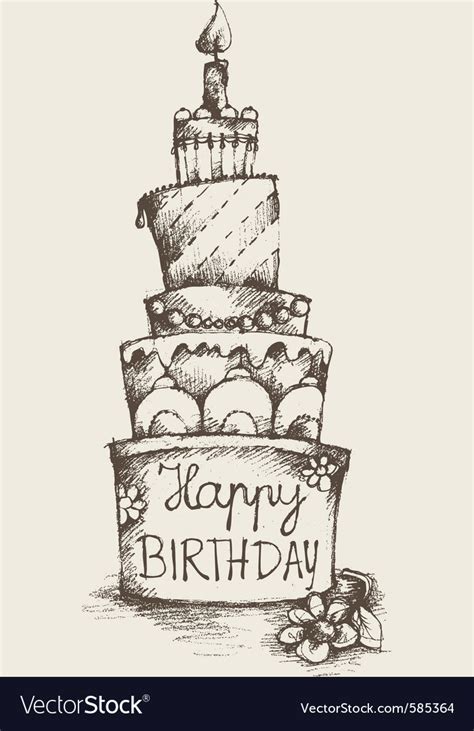 Wefalling Happy Birthday Cake Drawing Images