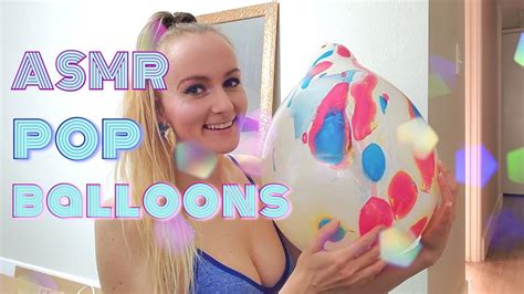 A Girl Popping Balloons Asmr Balloon A Pen Pop Sounds Youtube